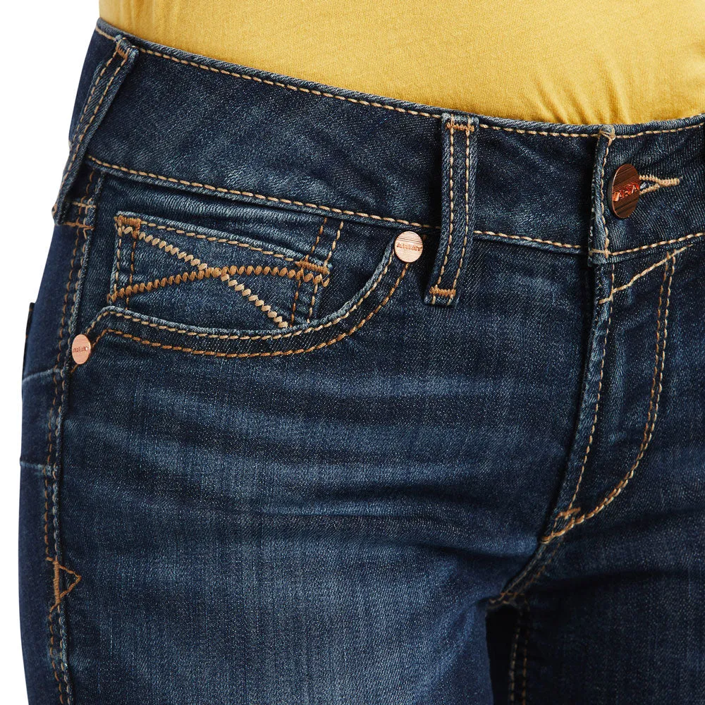 10041060 Ariat Women's Octavia Mid Rise Straight Leg Jean - Burbank