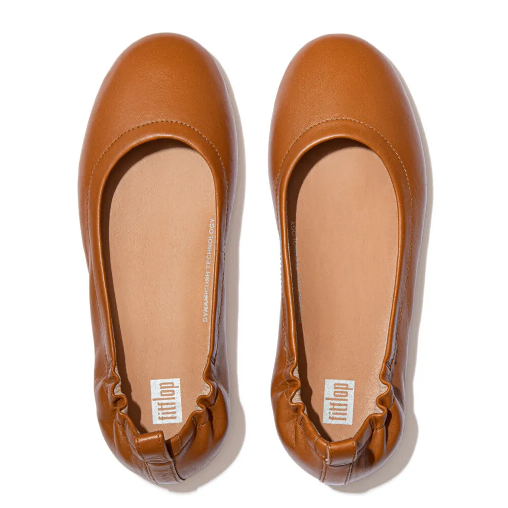 Allegro Soft Leather Ballet Flats in Light Tan