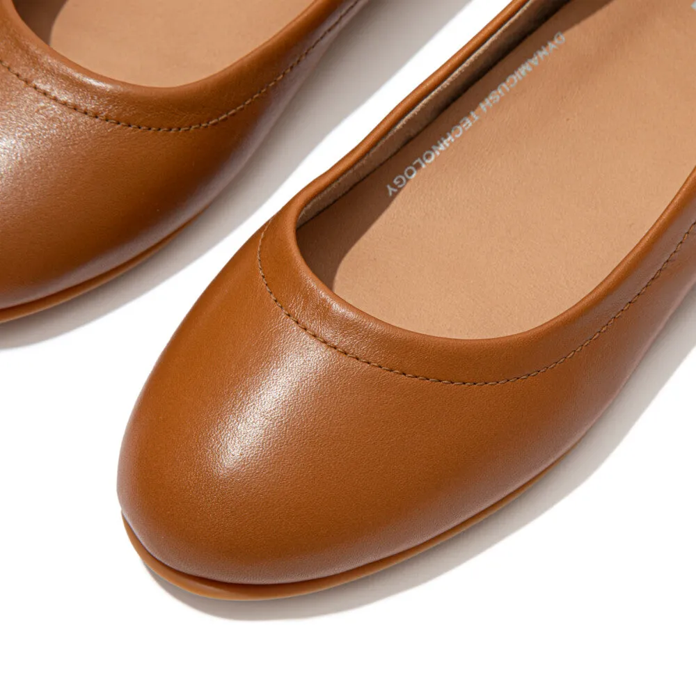 Allegro Soft Leather Ballet Flats in Light Tan