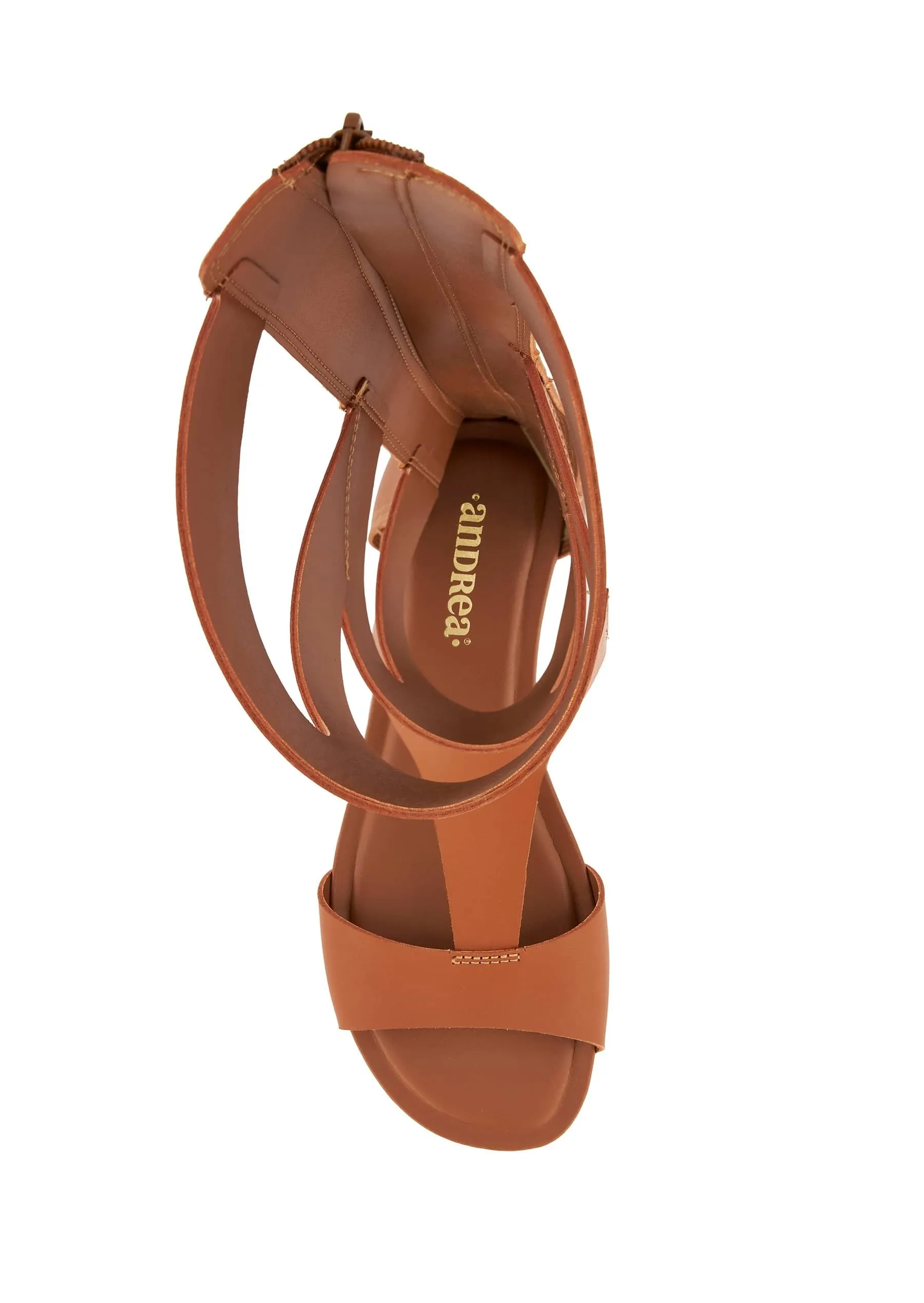 Andrea Tall Gladiator Sandals With Back Zipper 67926