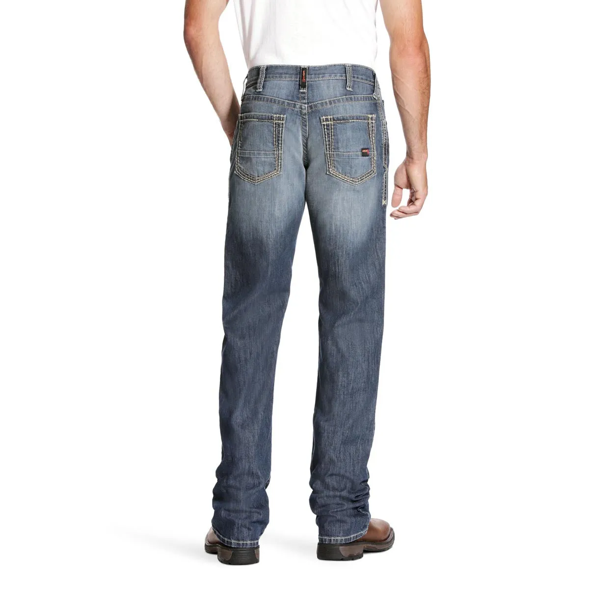 Ariat 10023467 Men's FR M4 Low Rise Stretch DuraLight Boundary Boot Cut Jean