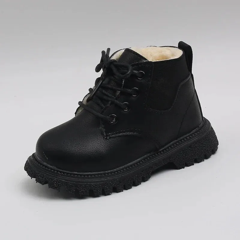 Baby Kids Short Boots Super Warm Girls Boys Shoes PU Leather Children Boots Fashion Toddler Boots Kids Snow Shoes