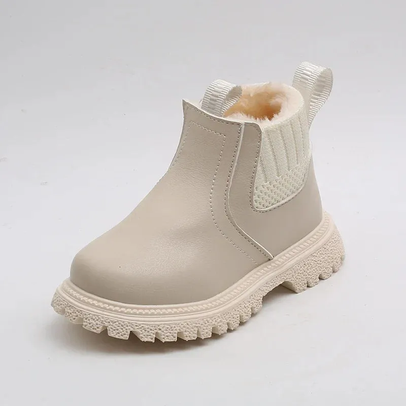 Baby Kids Short Boots Super Warm Girls Boys Shoes PU Leather Children Boots Fashion Toddler Boots Kids Snow Shoes