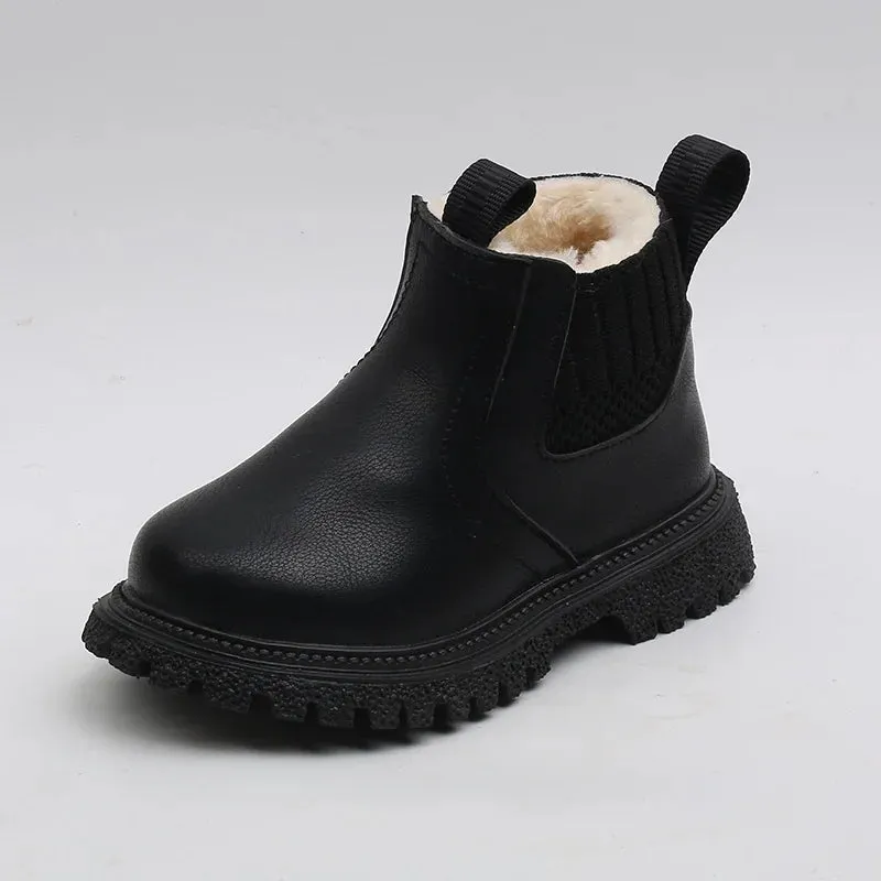 Baby Kids Short Boots Super Warm Girls Boys Shoes PU Leather Children Boots Fashion Toddler Boots Kids Snow Shoes