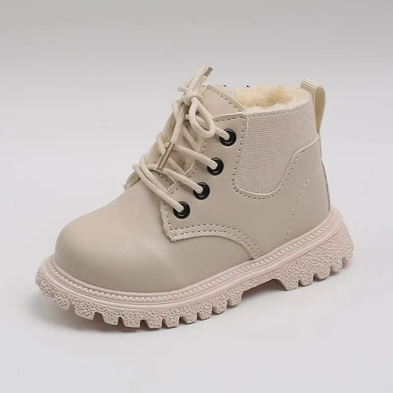 Baby Kids Short Boots Super Warm Girls Boys Shoes PU Leather Children Boots Fashion Toddler Boots Kids Snow Shoes