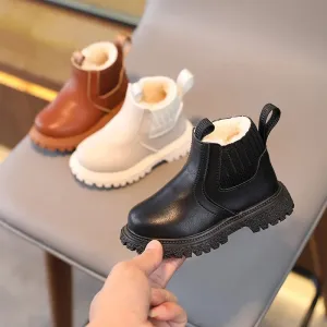 Baby Kids Short Boots Super Warm Girls Boys Shoes PU Leather Children Boots Fashion Toddler Boots Kids Snow Shoes
