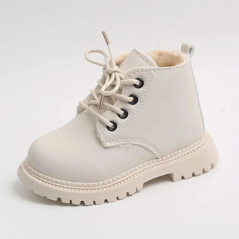 Baby Kids Short Boots Super Warm Girls Boys Shoes PU Leather Children Boots Fashion Toddler Boots Kids Snow Shoes