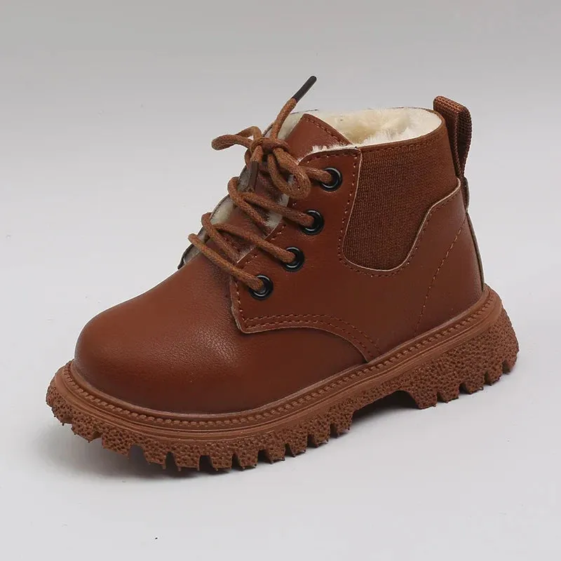 Baby Kids Short Boots Super Warm Girls Boys Shoes PU Leather Children Boots Fashion Toddler Boots Kids Snow Shoes