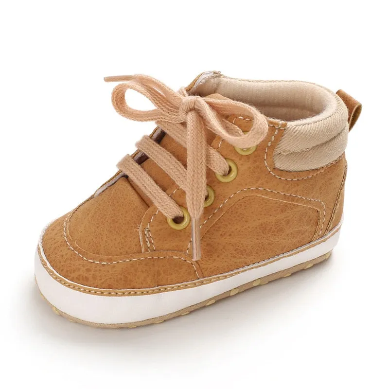 Baby Shoes Boy Newborn Infant Toddler Casual Comfor Cotton Sole Anti-slip PU Leather First Walkers Crawl Crib Moccasins Shoes