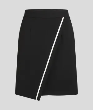 B&W WRAP SKIRT