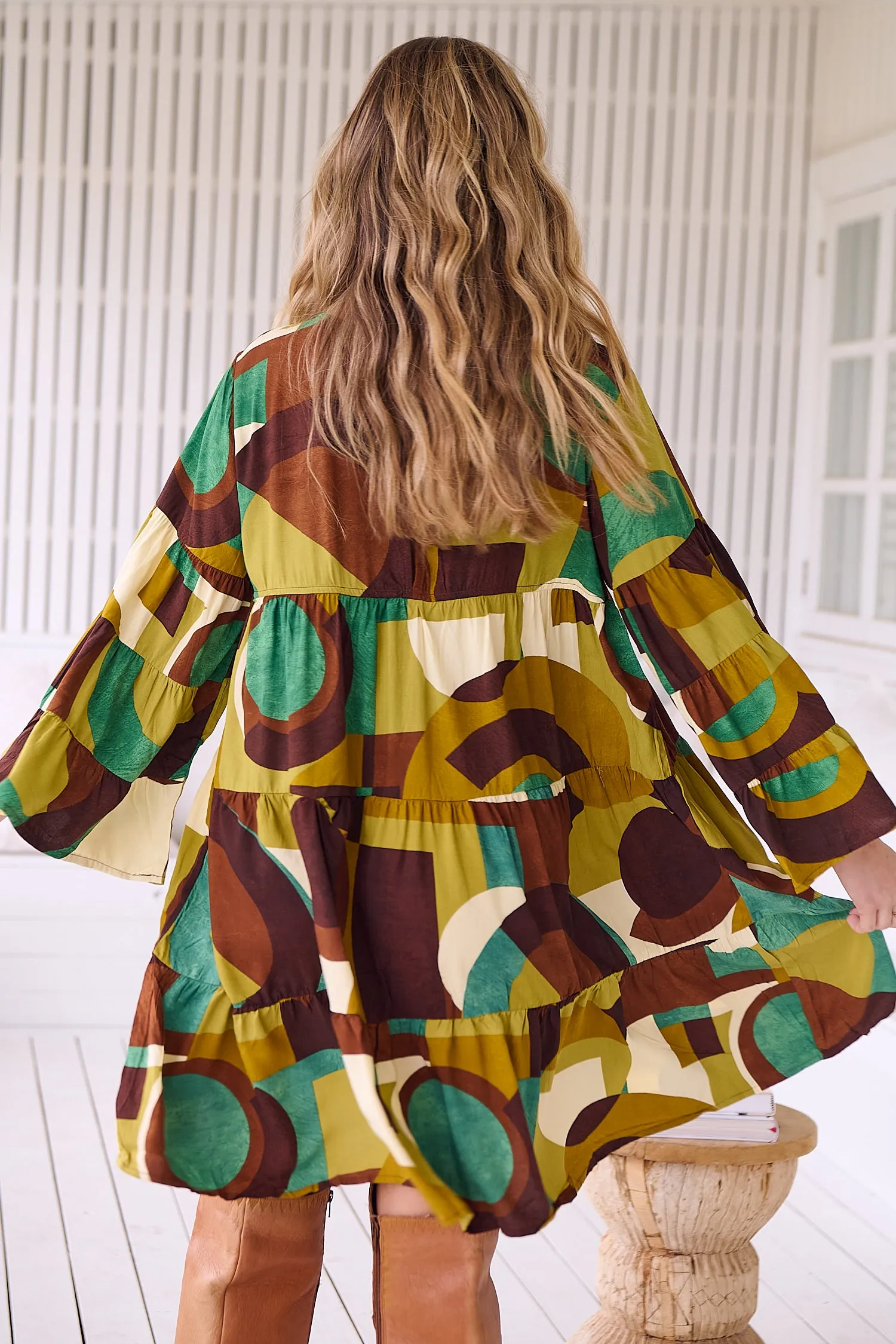 Bardot Print Sander Mini Dress