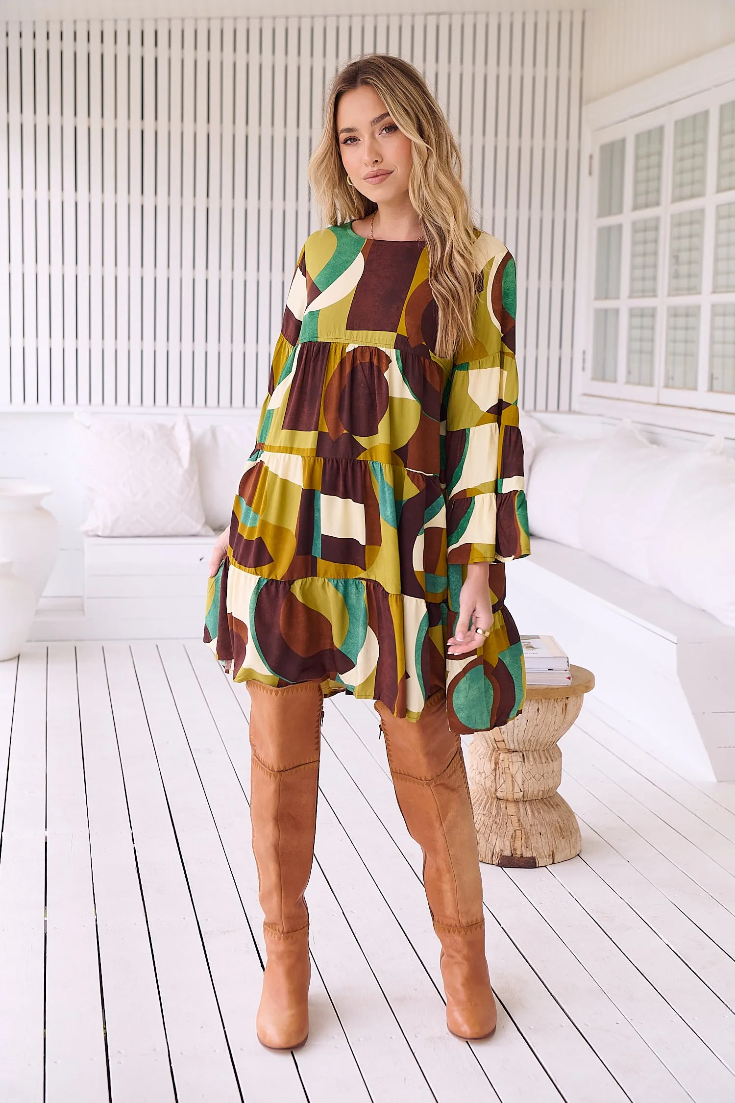 Bardot Print Sander Mini Dress
