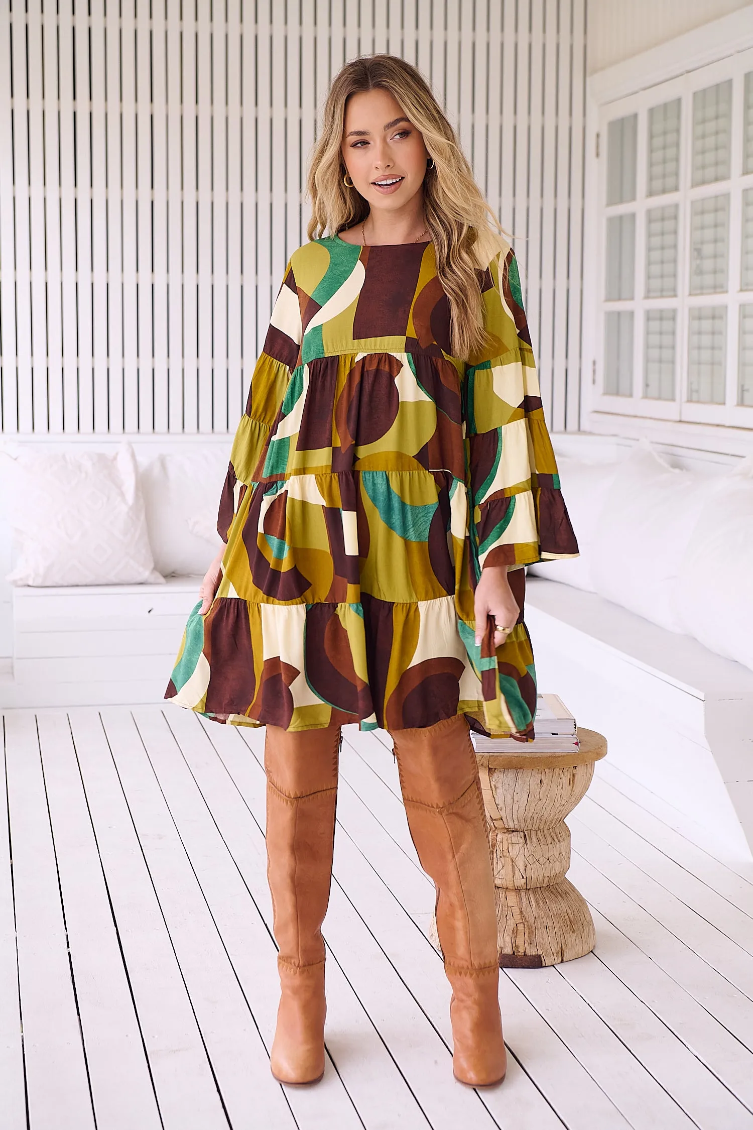 Bardot Print Sander Mini Dress