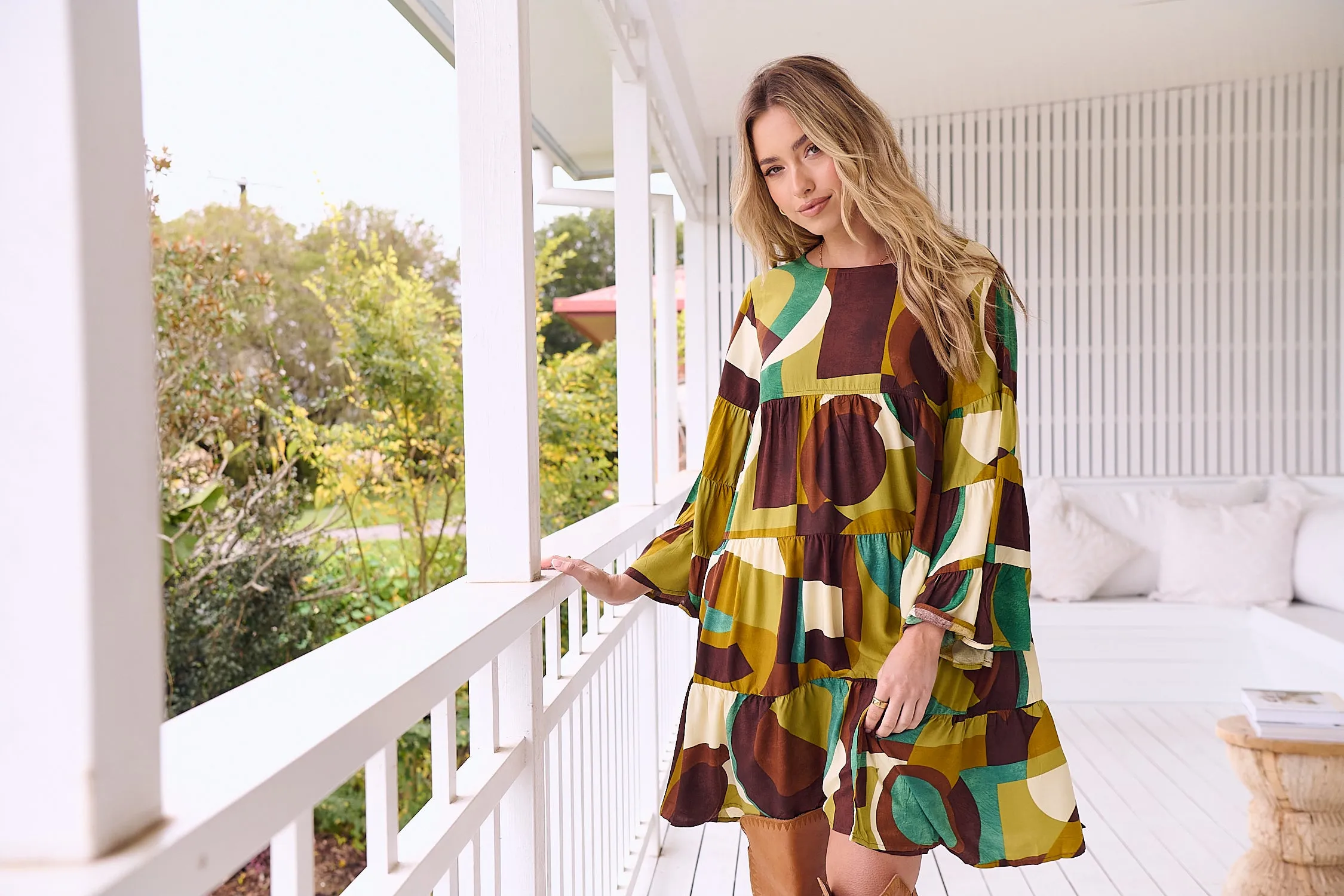 Bardot Print Sander Mini Dress