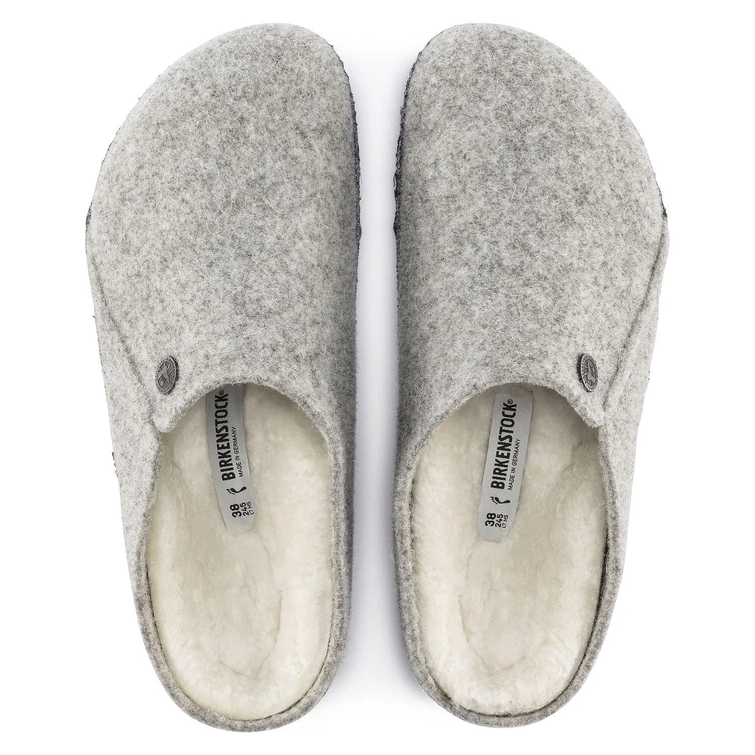Birkenstock Zermatt Wool Felt Shearling Anthracite & Light Grey