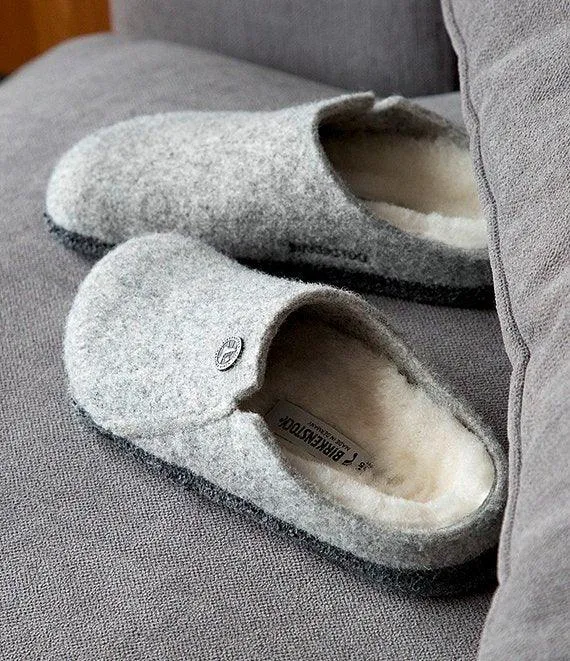 Birkenstock Zermatt Wool Felt Shearling Anthracite & Light Grey