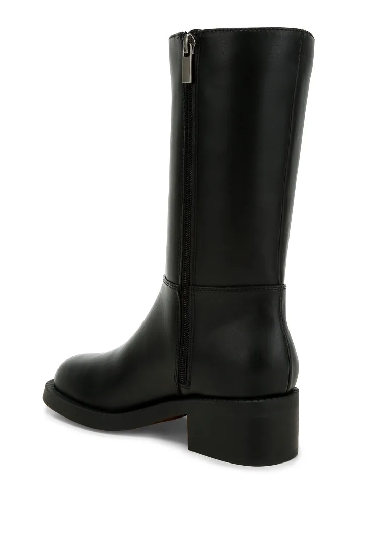 Block Heel Calf Boots By RUW