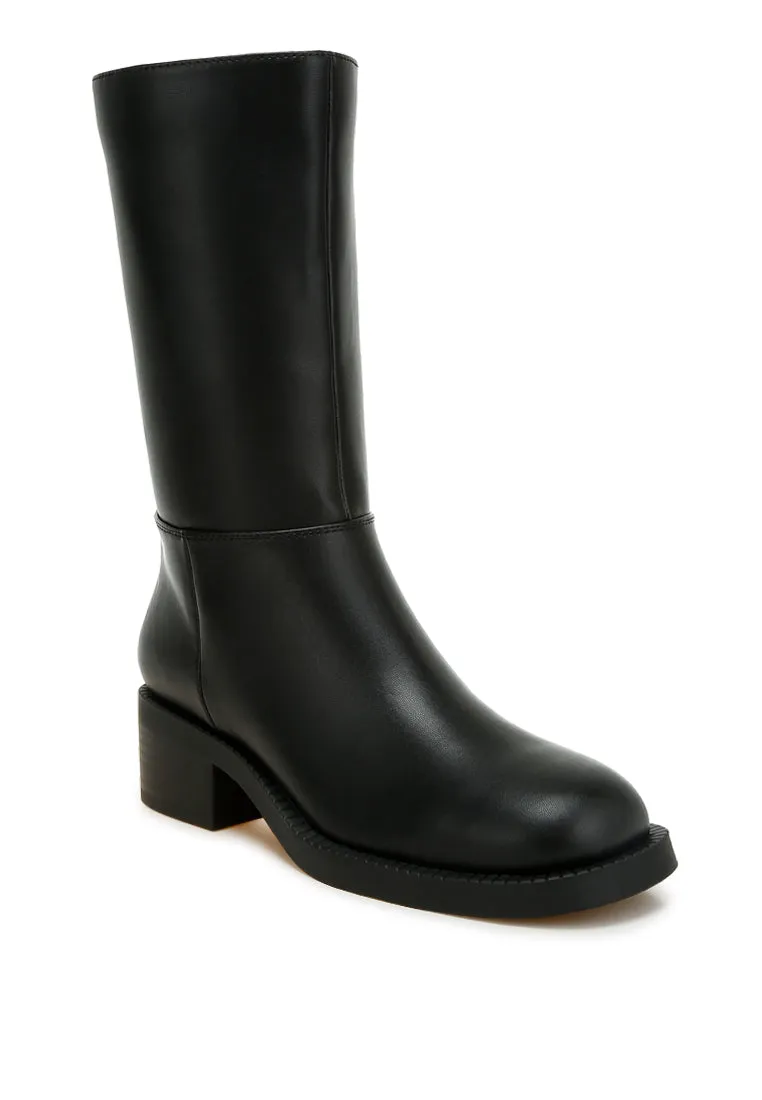 Block Heel Calf Boots By RUW