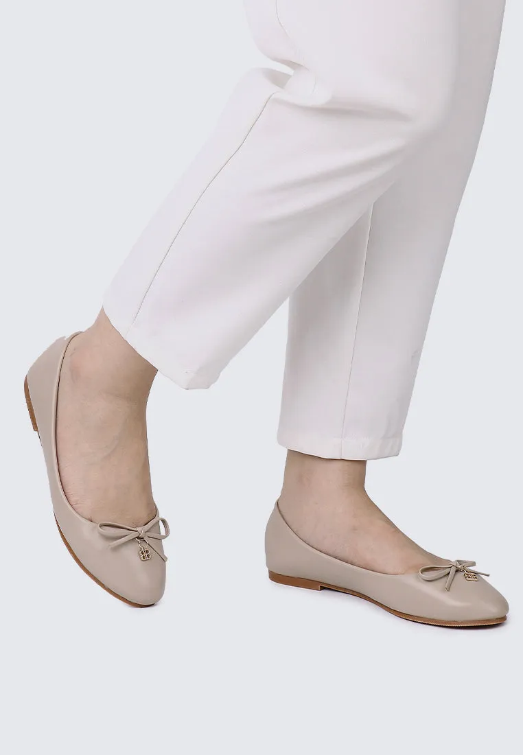 Briony Comfy Ballerina In Almond