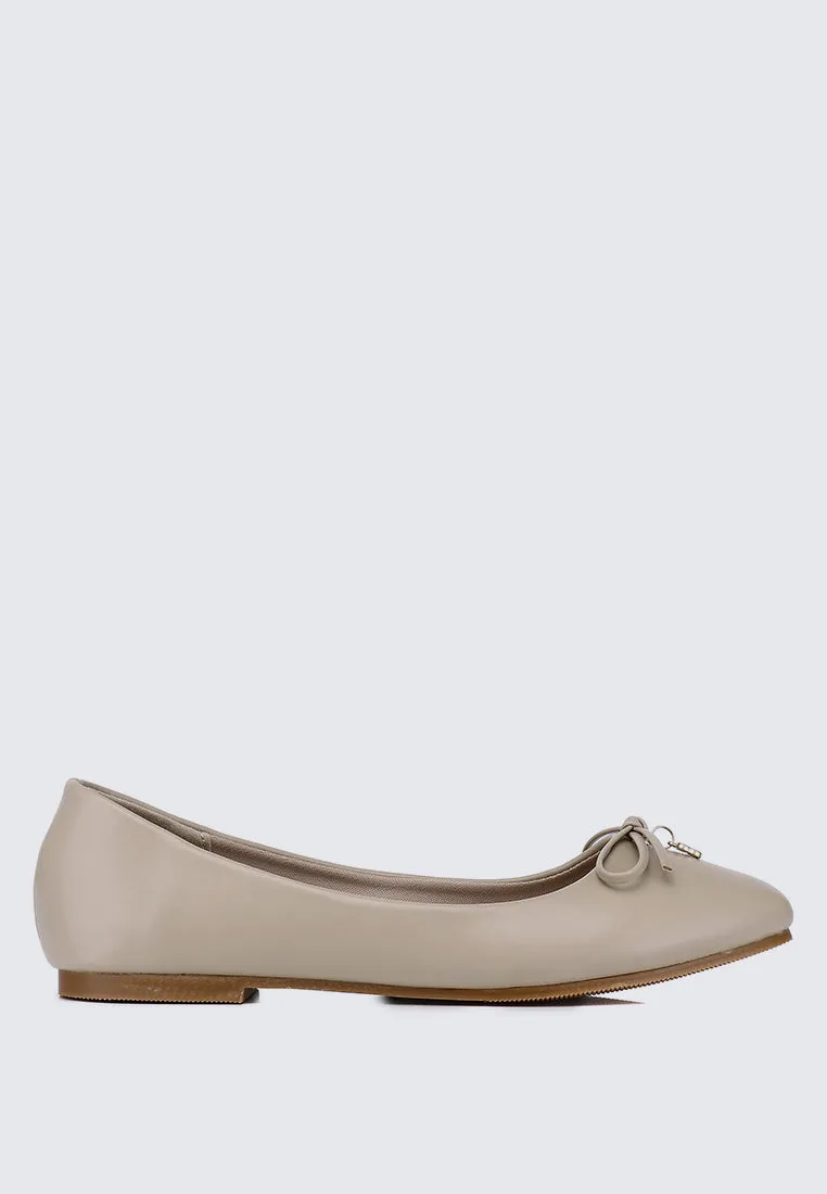 Briony Comfy Ballerina In Almond