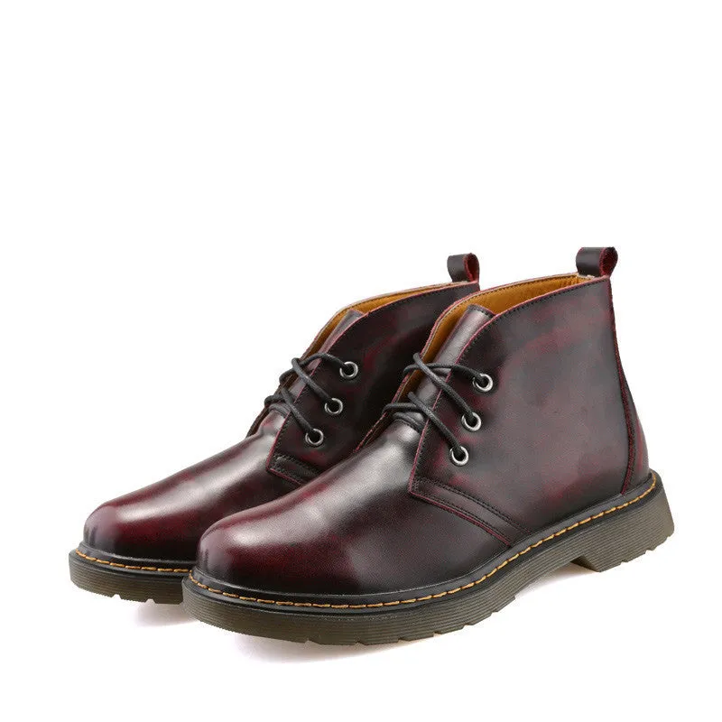 British Style Genuine Leather Winter Warm Men Boots Comfortable Winter Boots High Quality Leather Boots Men Zapatillas Hombre