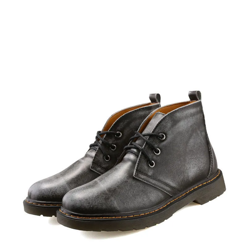 British Style Genuine Leather Winter Warm Men Boots Comfortable Winter Boots High Quality Leather Boots Men Zapatillas Hombre