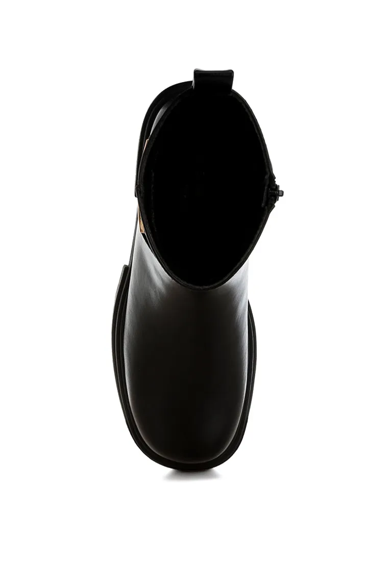 Buckle Belt Ankle Boots By RUW