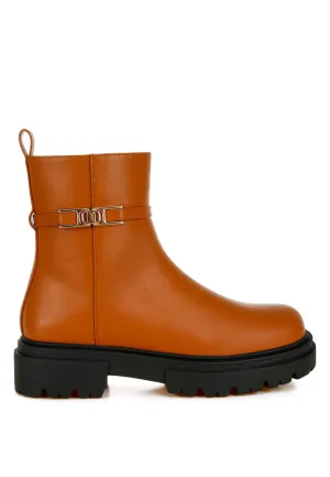 Buckle Belt Ankle Boots By RUW