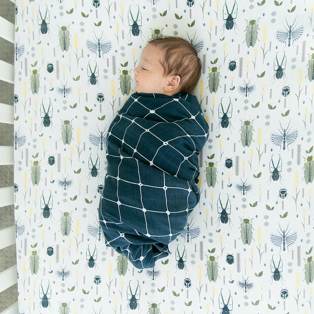Busy Bugs Cotton Crib Sheet