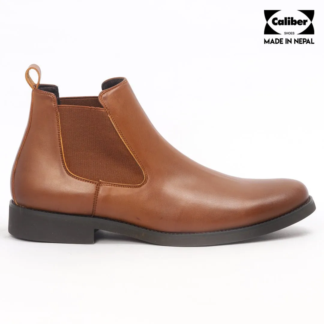 Caliber Shoes Coffee/R Chelsea Boots For Men ( A 481 C )