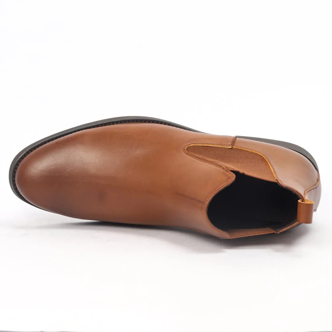 Caliber Shoes Coffee/R Chelsea Boots For Men ( A 481 C )