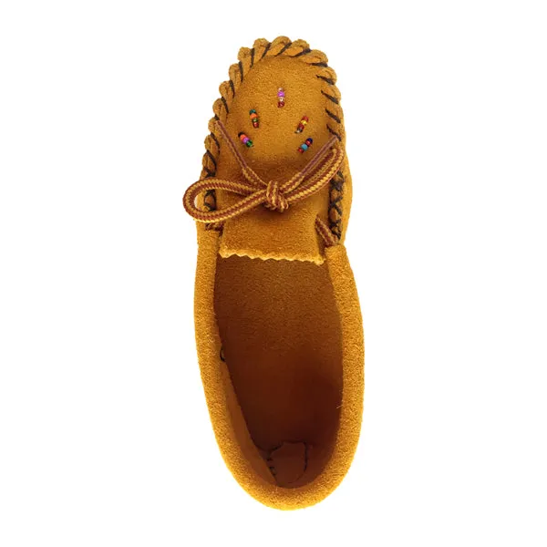 Child and Youth Earthing Beaded Suede Moccasins