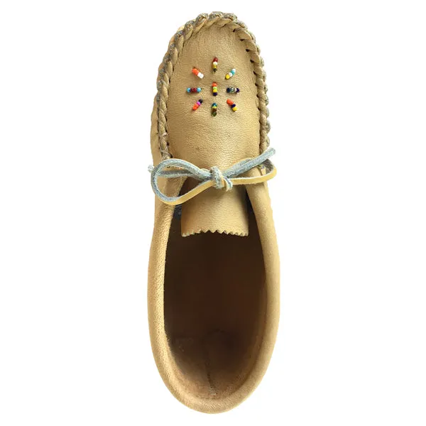 Children's Beaded Soft Soled Leather Moccasins