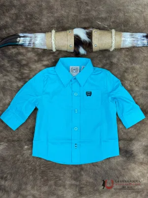 Cinch Baby Boys Turquoise Long Sleeve Shirt - 2374