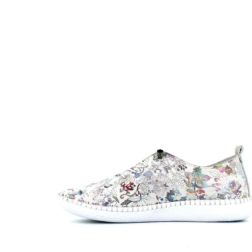 Cinders Edit Laced Summer Shoe Floral White