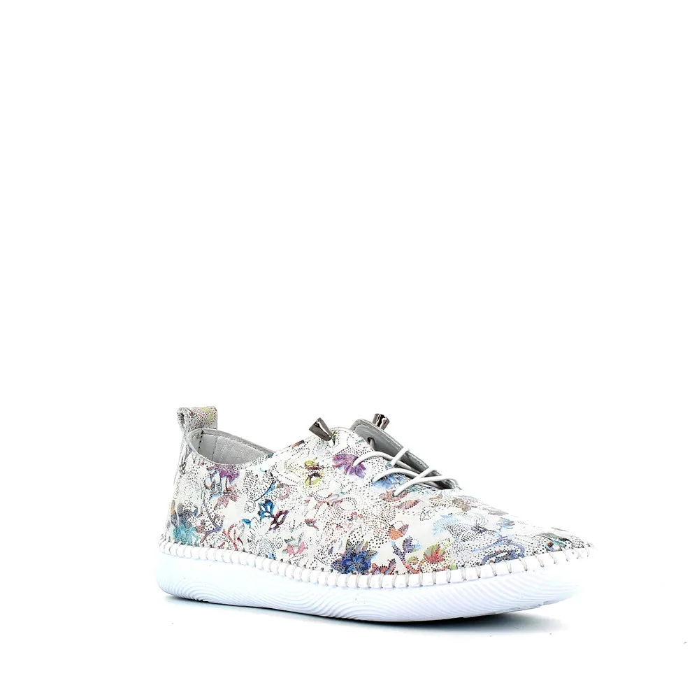 Cinders Edit Laced Summer Shoe Floral White