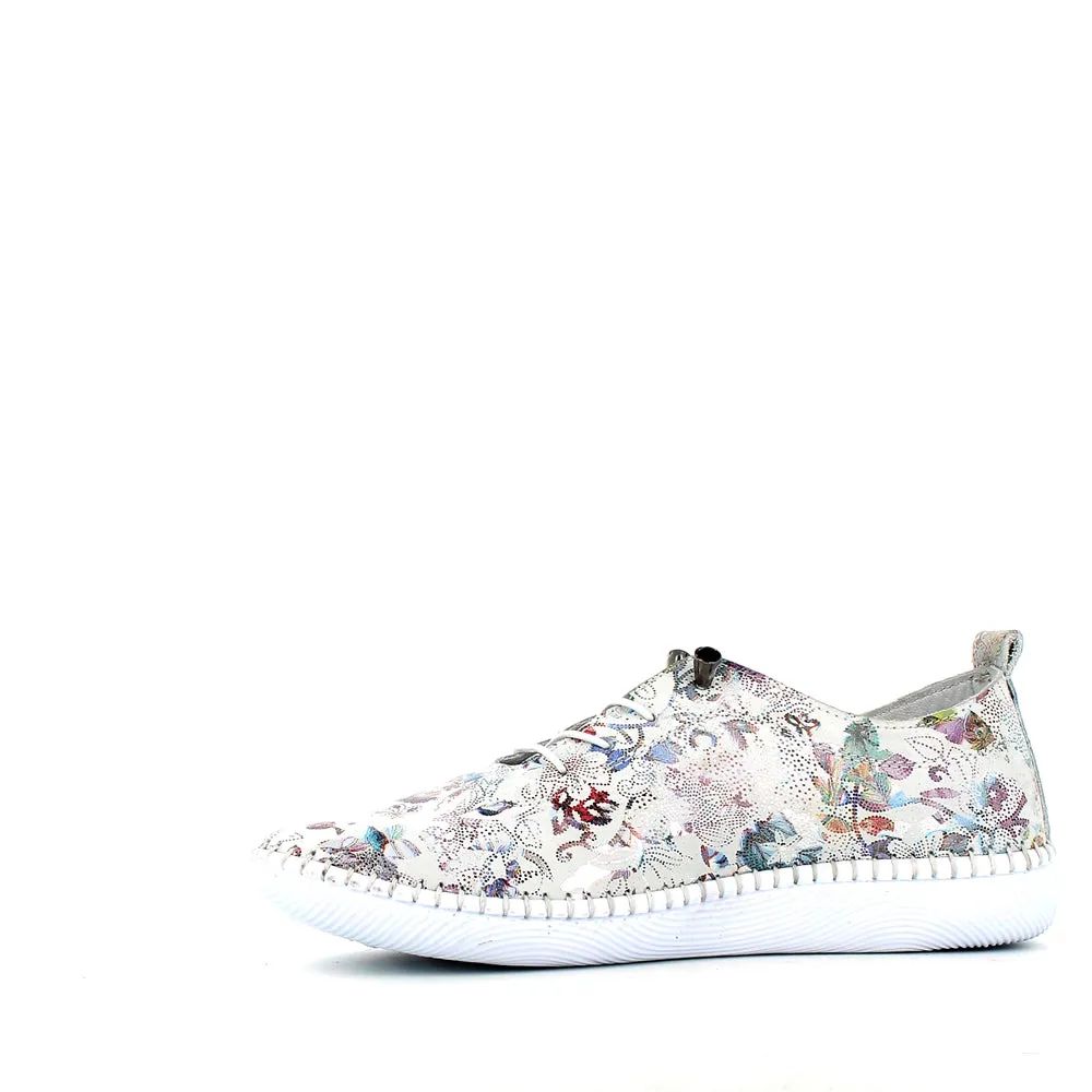 Cinders Edit Laced Summer Shoe Floral White