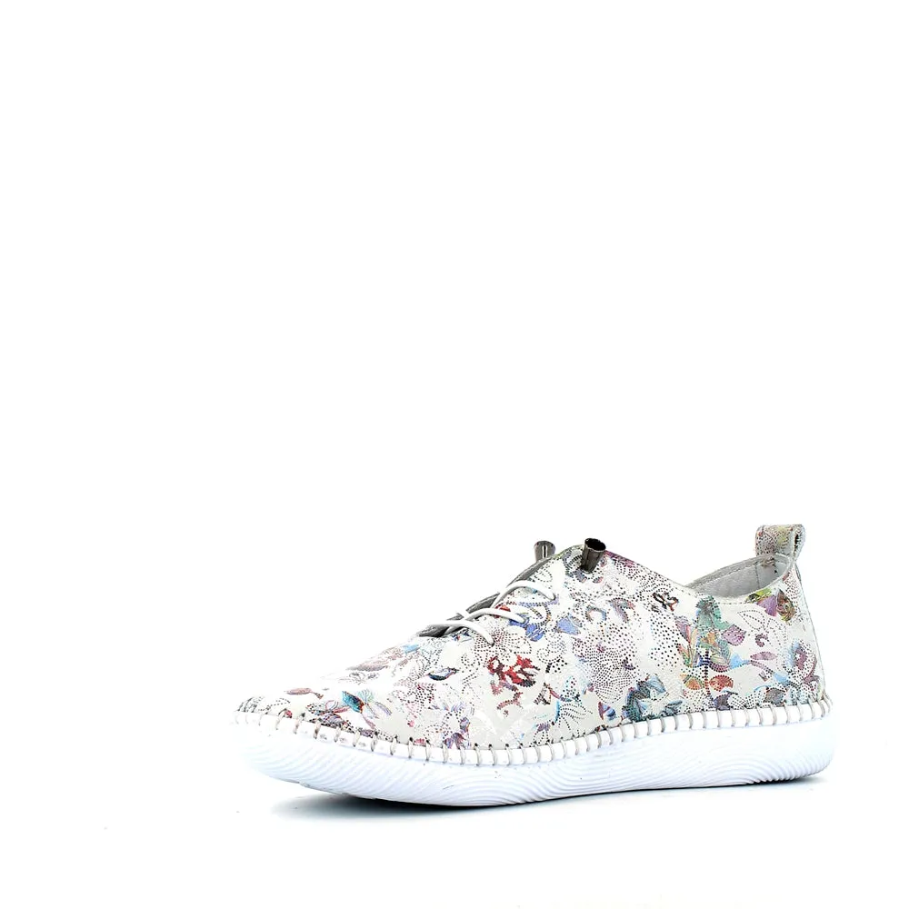 Cinders Edit Laced Summer Shoe Floral White
