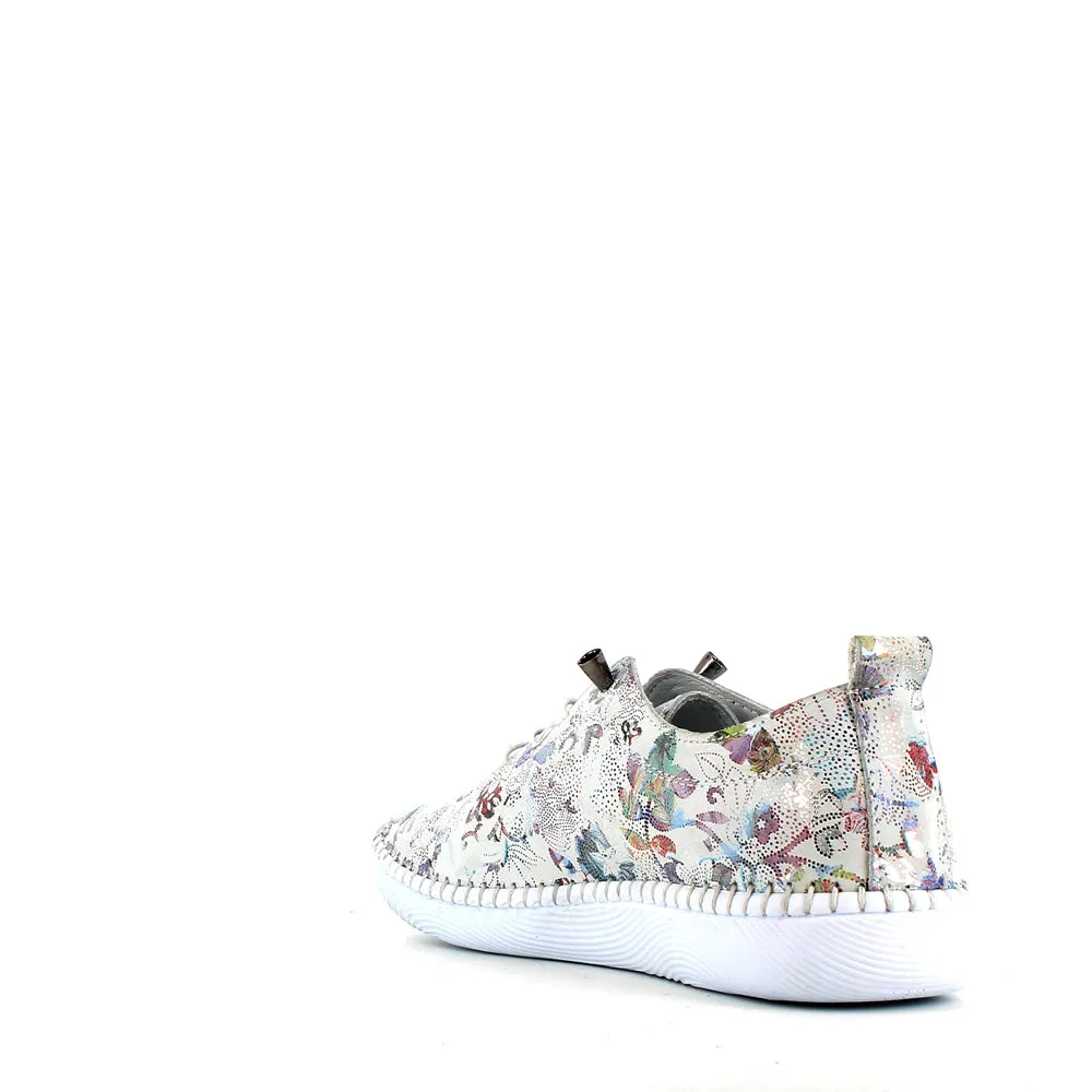 Cinders Edit Laced Summer Shoe Floral White
