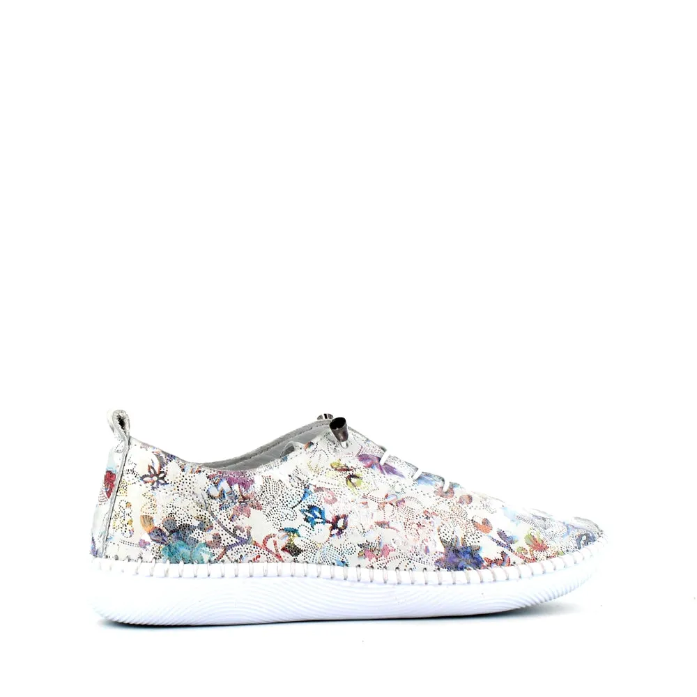 Cinders Edit Laced Summer Shoe Floral White