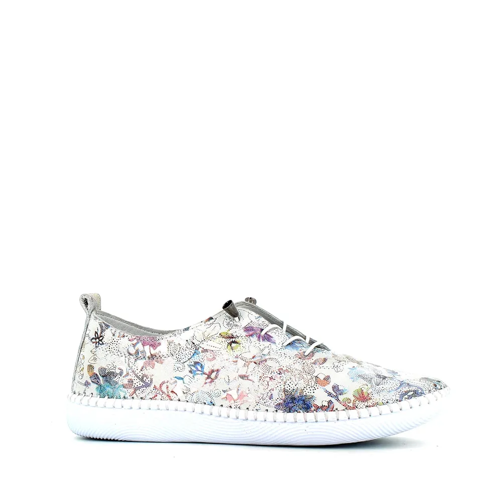 Cinders Edit Laced Summer Shoe Floral White