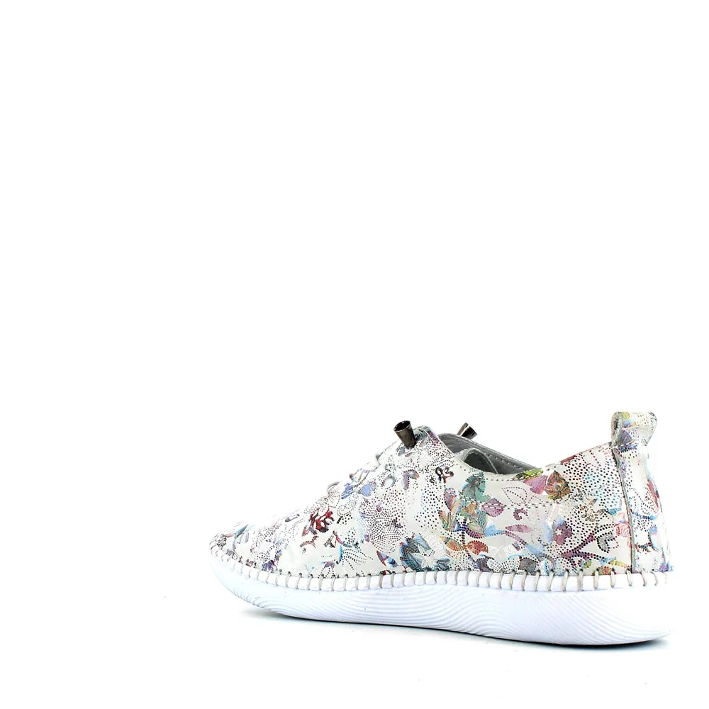 Cinders Edit Laced Summer Shoe Floral White