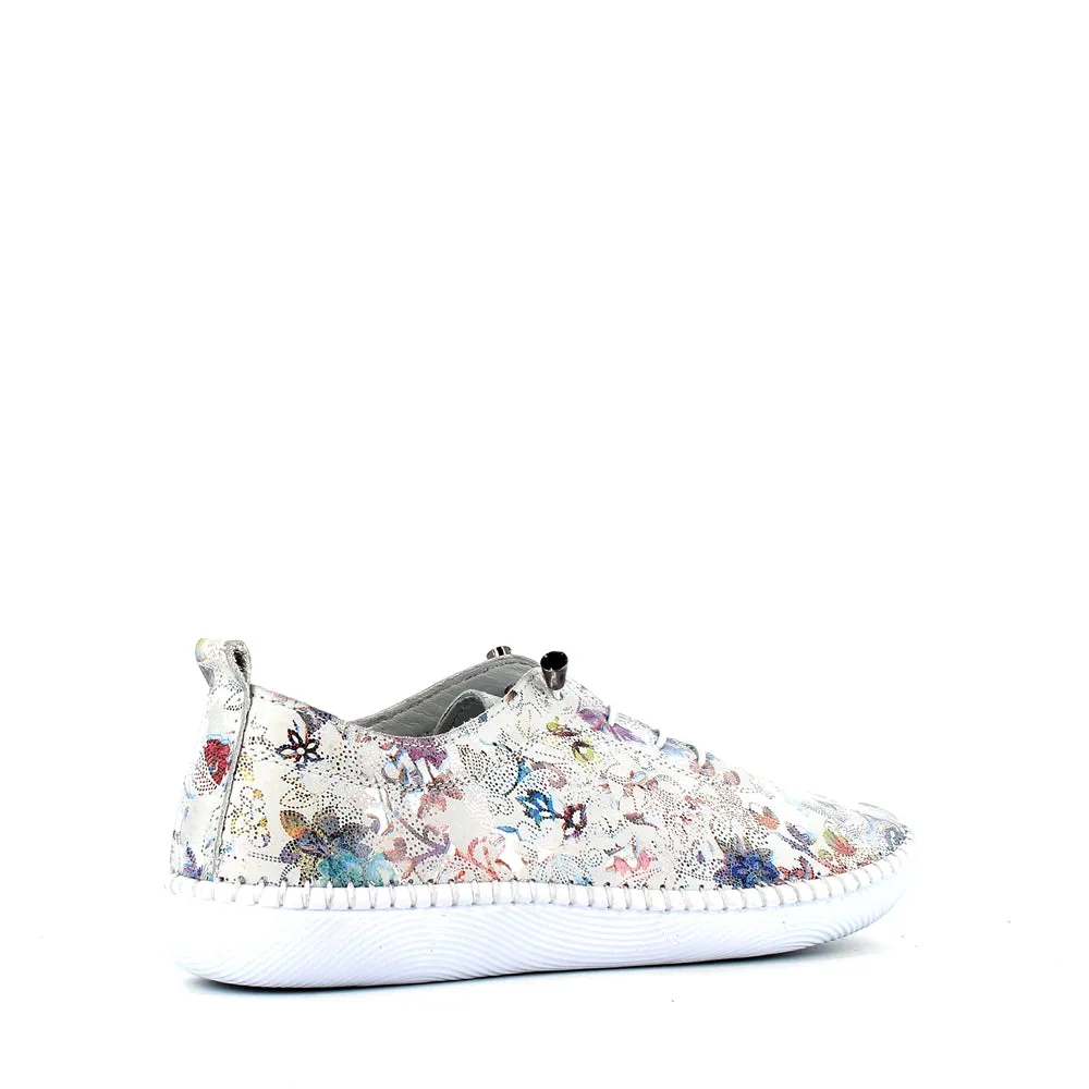 Cinders Edit Laced Summer Shoe Floral White