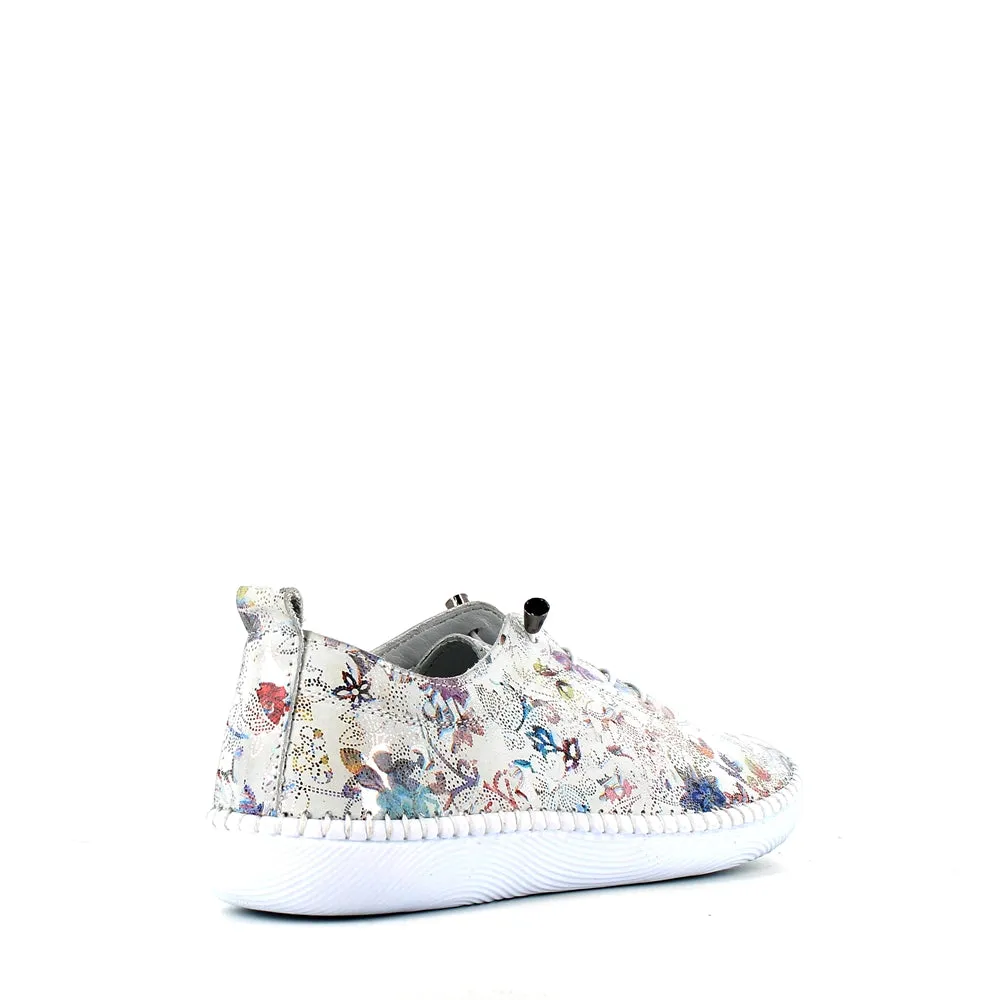 Cinders Edit Laced Summer Shoe Floral White