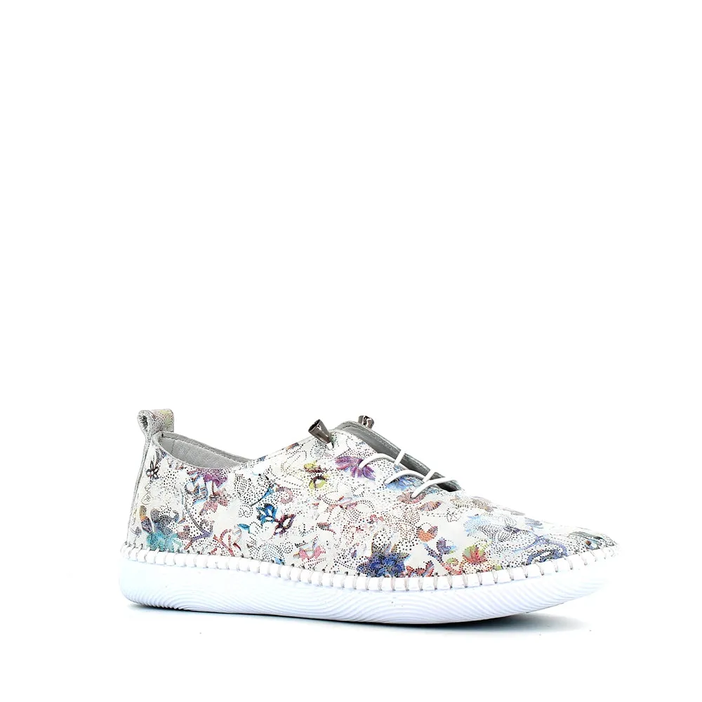 Cinders Edit Laced Summer Shoe Floral White