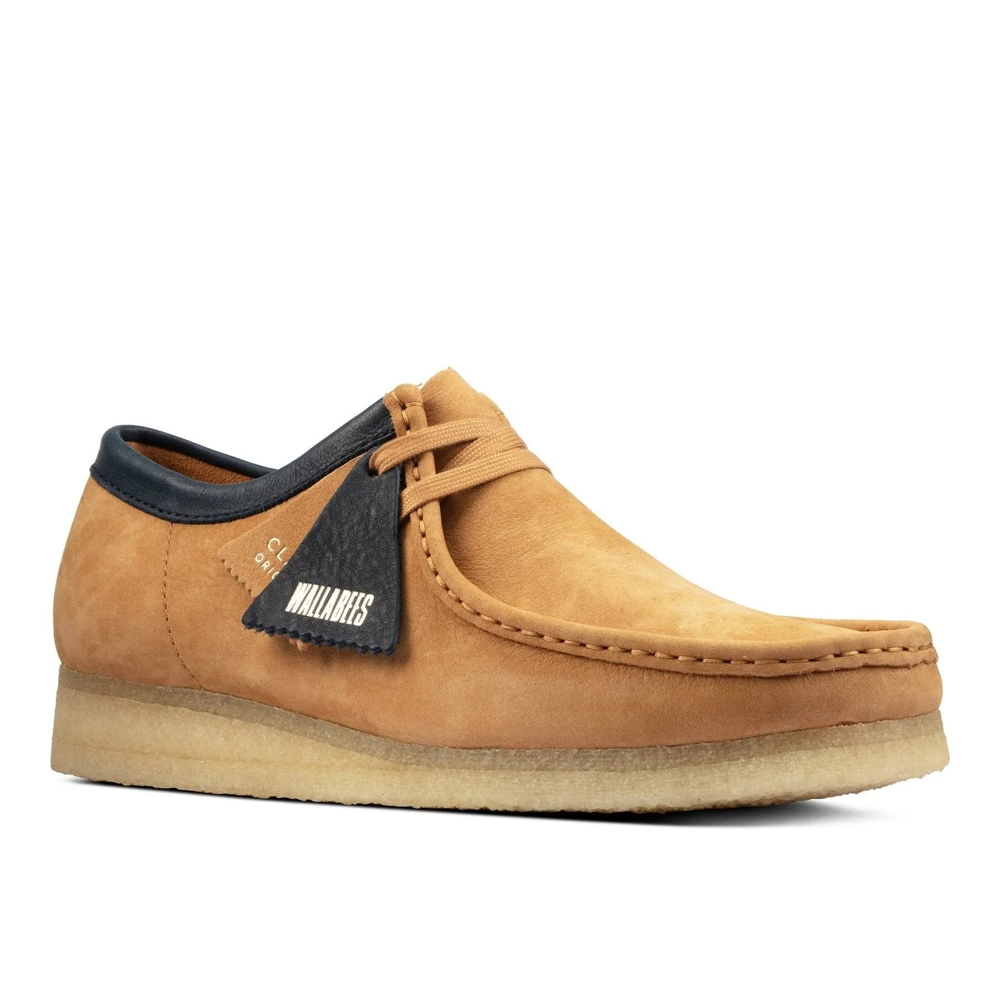 Clarks Mens Wallabee Boots Light Tan Nubuck
