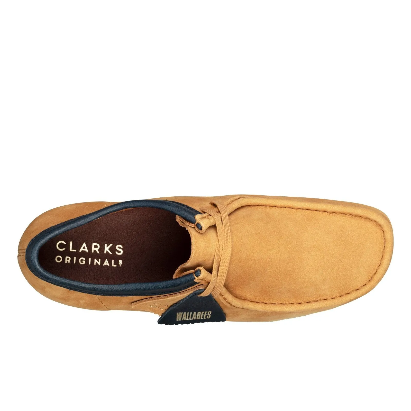 Clarks Mens Wallabee Boots Light Tan Nubuck