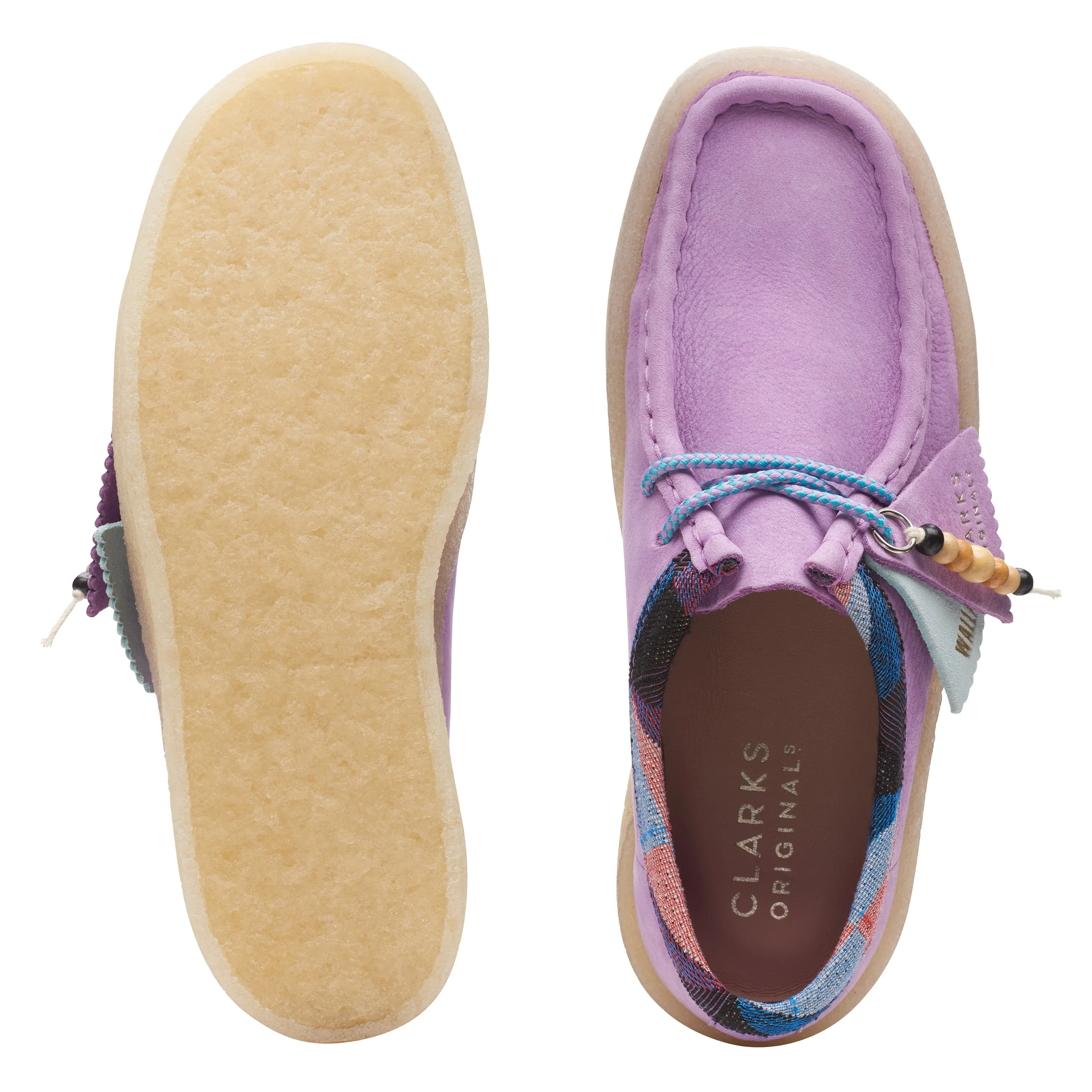 Clarks Women Wallabee Cup Shoes Light Purple