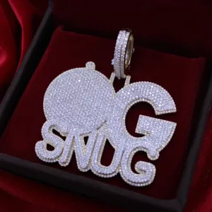 Custom Yellow Gold and White Gold "OG SNUG" Logo Pendant