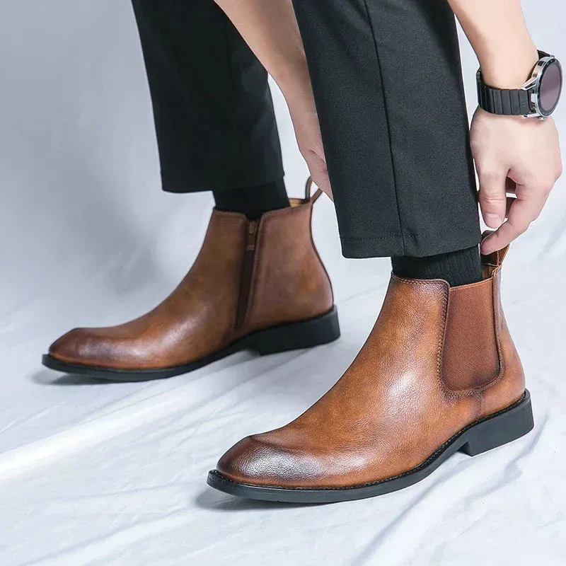 Daniel™ Leather Chelsea Boots with Zipper